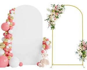 lot 5902 image: Wokceer 7.2ft Arch Backdrop Stand with White Cover