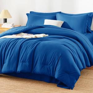 lot 5904 image: HIMEET King Comforter Set, 7-Piece Point-Quilted