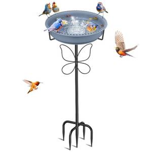 lot 5912 image: YOADEHOA 36.8-Inch Outdoor Bird Bath Feeder