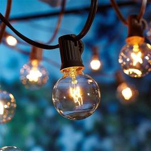 lot 5921 image: Abeja 50FT G40 Globe String Lights, Outdoor Patio Lights