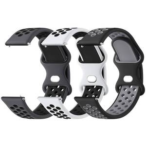 lot 6143 image: Meliya Silicone Watch Bands 20mm Quick Release
