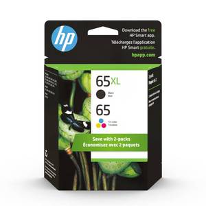 lot 6162 image: HP 6565XL Ink Cartridges 2-Pack (Tri-Color & Black)