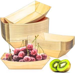 lot 6173 image: MotBach 50 Pack 1lb Paper Food Boat Trays