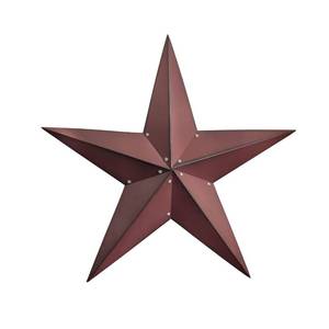 lot 6182 image: Coozzyhour 24in Metal Barn Star Wall Decor Red