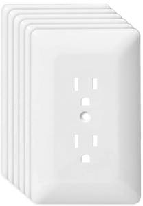 lot 6203 image: ZEFTV 1-Gang Duplex Outlet Cover Wall Plates 6-Pack