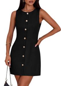 lot 6213 image: PRETTYGARDEN Womens Business Casual Dress, Black, Size S