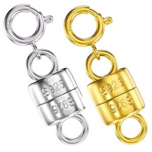 lot 6217 image: OHINGLT 925 Sterling Silver Magnetic Necklace Clasps (2-Pack)