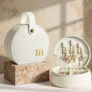 lot 6221 image: Collective Home Small Travel Jewelry Case with Detachable Handle