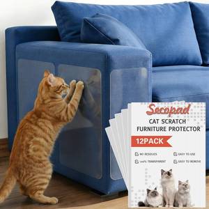 lot 6251 image: Secopad 12 PCS Cat Scratch Furniture Protector, Couch Protector, 17IN