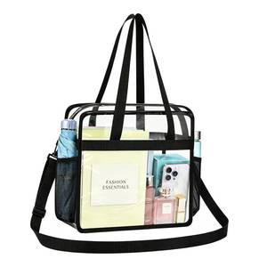 lot 6255 image: UEASE Clear Bag for Stadium Events 12�6�12 Clear Tote Bag for Concert,Sport,Festival