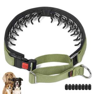 lot 8435 image: Mayerzon No Pull Dog Collar Martingale, Green, M  Neck Cir 14.5-18.5