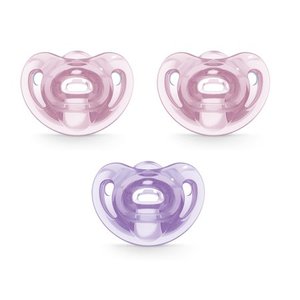 lot 8439 image: Nuk Comfy Pacifiers, 0-6 Months, 3 Pack, Pink