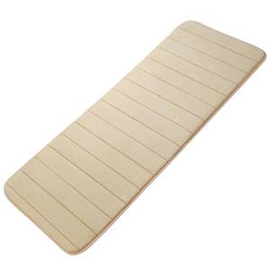 lot 8465 image: uxcell Memory Foam Bath Rug, Bathroom Runner Floor Mat 16x47 Beige