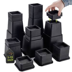 lot 9426 image: BTSD-home Adjustable Bed Risers 12 Inch