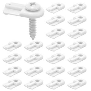 lot 10033 image: Blulu 24 Pack 1316 x 12 in Flush Window Screen Clip White Retainer Clip