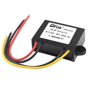 lot 10040 image: DROK DC-DC Stabilizer, 9V-36V to 12V Boost Buck Converter 5A 60W Waterproof Auto Step Up Down Voltage Regulator 12V Volt Transformer for Car Audio Solar Power System LCD Television LED Display Screen