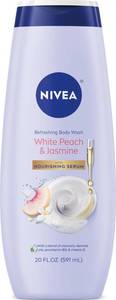 lot 10052 image: NIVEA Refreshing White Peach and Jasmine Body Wash, 20 FL OZ