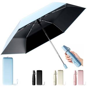 lot 10063 image: Moorrlii UPF 50 Compact Travel Umbrella, Windproof Automatic UV Umbrella