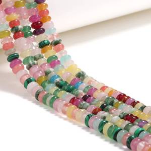 lot 10126 image: ZHIYUXI 240PCS Mix Colors Natural Stone Rondelle Beads for Jewelry Making