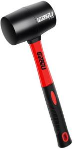 lot 10133 image: LOZAGU 8oz Rubber Mallet Hammer, Fiberglass Handle, Rubber Mallet for Flooring, Tent Stakes, Woodworking, Camping, Soft Blow Tasks without Damage