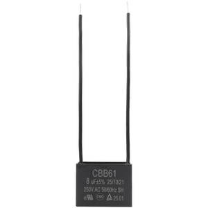lot 10138 image: Podoy CBB61 Ceiling Fan Capacitor 8uF 2 Wire Compatible with New Tech