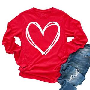 lot 10166 image: MHTOR Valentines Shirts Women Buffalo Plaid Love Heart Graphic Tees Letter Print Long Sleeve Tops Shirts(XX-Large,A-Red-1)