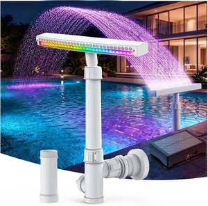lot 11916 image: JEMULICE Solar Pool Fountain with RGB Lights