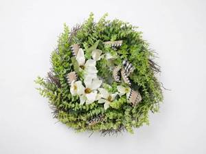 lot 11921 image: Floral Arrangement w White Flowers & Green Fern