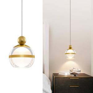 lot 11955 image: Waikmdv 1-Light Gold LED Pendant Light