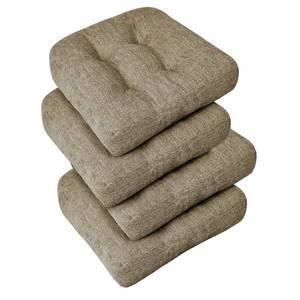lot 11957 image: Downluxe Chair Cushions 4-Pack 18x18x4 U-Shaped Khaki