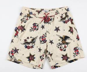lot 12090 image: Mamaglo Tattoo-Print Athletic Shorts Size L