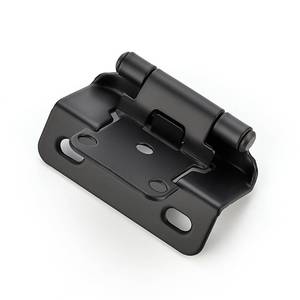 lot 12104 image: Ravinte Matte Black Semi-Overlay Self-Closing Hinges 10-Pack