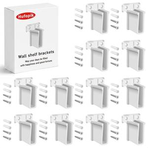 lot 12108 image: Hufopik Wire Shelf End Bracket 12-Piece Set