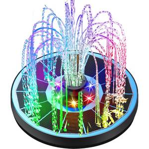 lot 12112 image: Solar Fountain Glass 3.5W 2200mAh Colorful LED
