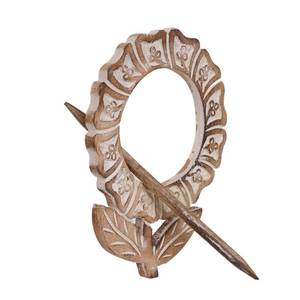 lot 12120 image: S.B.ARTS Wooden Curtain Tieback Set of 2