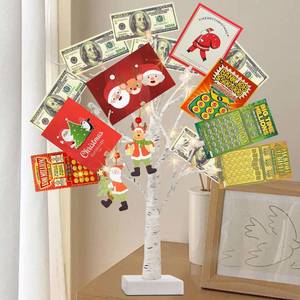 lot 12129 image: PEIDUO Money Tree Gift Card Holder with LED Lights