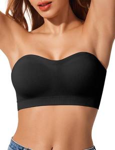 lot 12162 image: LetsJoli Strapless Wireless Padded Bra with Removable Straps