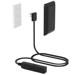 lot 12169 image: OKCHILD Flat Plug Power Strip 3 AC Outlets 3ft