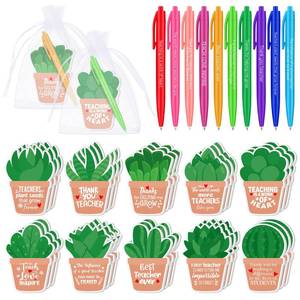 lot 12193 image: Kosiz Succulent Plant Pot Sticky Notes Set with Pens