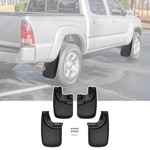 lot 13385 image: JTYZSM Mud Flaps for 2005-2015 Toyota Tacoma with OEM Fender Flares, No Drill Splash Guards Front & Rear Truck Mud Guards with Hardware Accessories Mudflaps Set(4pcs)
