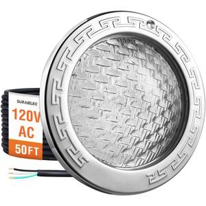 lot 13444 image: SURAIELEC 10 Inch LED Pool Lights for Inground Pool, 120V, 5000 Lumen