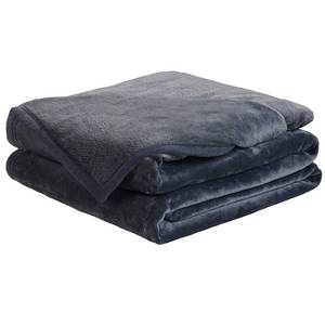 lot 13447 image: EASELAND Soft Lightweight King Size Fleece Blanket, Dark Grey 90x108 inches