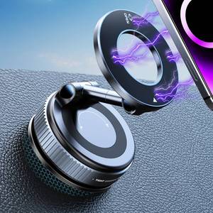 lot 14172 image: snanlen Upgraded 360° Nano Gel Vacuum Magnetic Phone Holder, Car Phone Holder for Magsafe108LBS Strongest Suction & 3000gf Strongest Magnetic, Suction Cup Phone Mount for Carfor iPhone 17 Pro Max