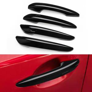 lot 14191 image: DLOVEG Snap-on Door Handle Cover for 2023 2024 2025 2026 Mazda CX-50 for 2020-2025 2026 Mazda 3 CX-30 2026 CX-5 No Adhesive Handle Protectors Not for Premium Plus (Glossy Black)