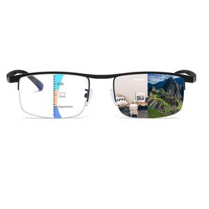 lot 14203 image: KISSOUL Photochromic Progressive Multifocus Reading Glasses Anti-blue Light Transition Multifocal Readers Clear Sunglasses