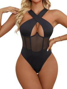 lot 14206 image: Rigeri Sexy Bodysuit Bottle Girl Outfits Club Outfits for Women Black L