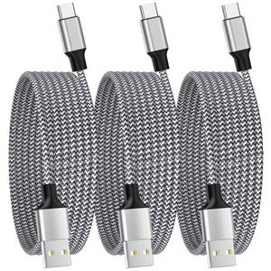 lot 14217 image: Apple MFi Certified iPhone 17 Charger Fast Charging CarPlay Cable, 3 Pack 6ft 3A Fast Charging USB to USB-C Nylon Braided Type-C Data Sync Transfer Cord for iPhone 17Air1615 Galaxy Pixel Airpods