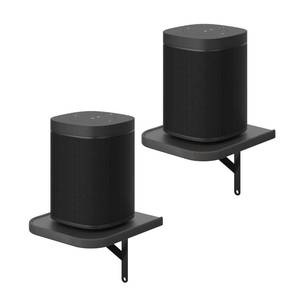 lot 14297 image: Set of 2 Universal Small Rear Speaker Wall Mount Shelf Surround Sound Speaker Stand Bookshelf for Samsung, Roku, Sony, JBL, Vizio, LG
