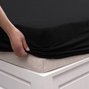 lot 14308 image: PURE ERA Jersey Fitted Sheet Only Solid Black King