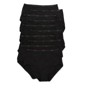 lot 14319 image: Hanes womens Cotton Brief Underwear, 10 Pack - Brief Black, 8 US